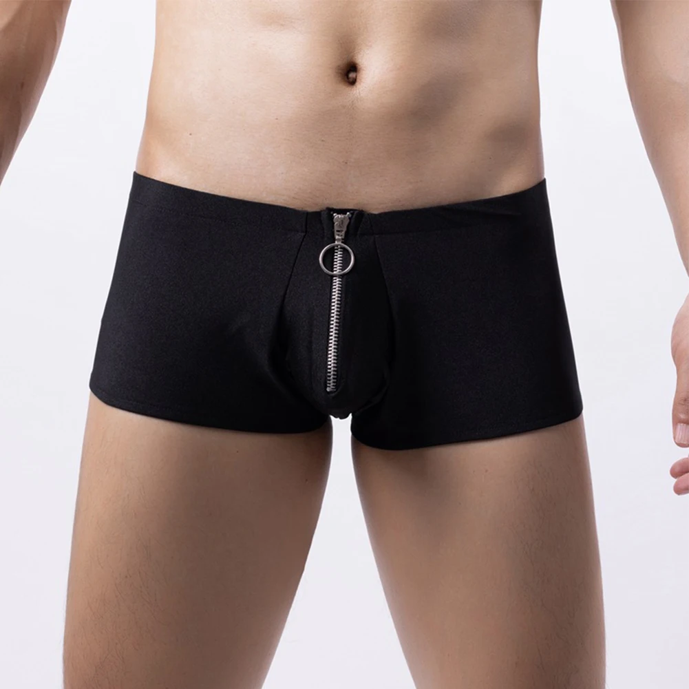 

Men's Elastic Underpants Breathable Trunks Sexy Comfortable Soft Boxers Briefs Homme Bulge Pouch Panties Low Rise Underwear