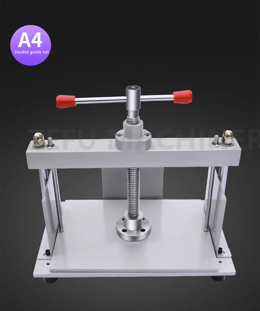 NOLLAM Manual Bookbinding Press Machine, Papers Book Flattening Machine,  1500kg Pressure Manual Flat Paper-Press Machine, A3 A4 Book Press  Bookbinding