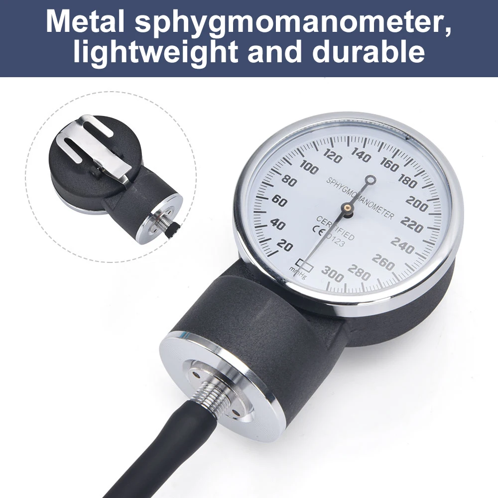 AiQUE Manual Blood Pressure Monitor BP Upper Arm Sphygmomanometer Aneroid Baumanometer Stethoscope with Zipper Bag for Adult