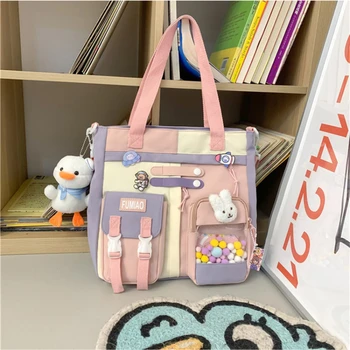 Borse per studenti di scuola di moda Zaini giapponesi colorati di grande capacità per ragazze Borse per libri per adolescenti impermeabili e traspiranti