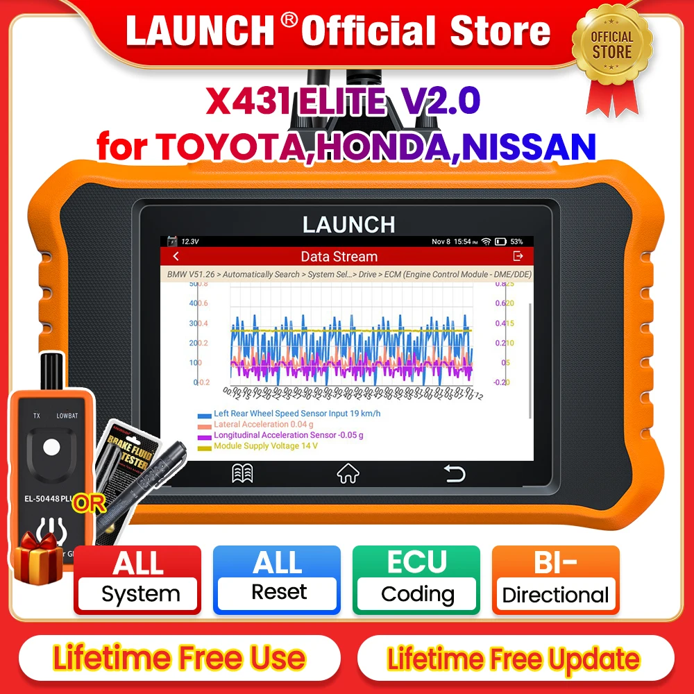2025LAUNCH X431Elite 2.0 for Benz診断ツール トヨタ、ホンダ、日産用】2025 LAUNCH X431 ELITE V2.0 車 OBD2