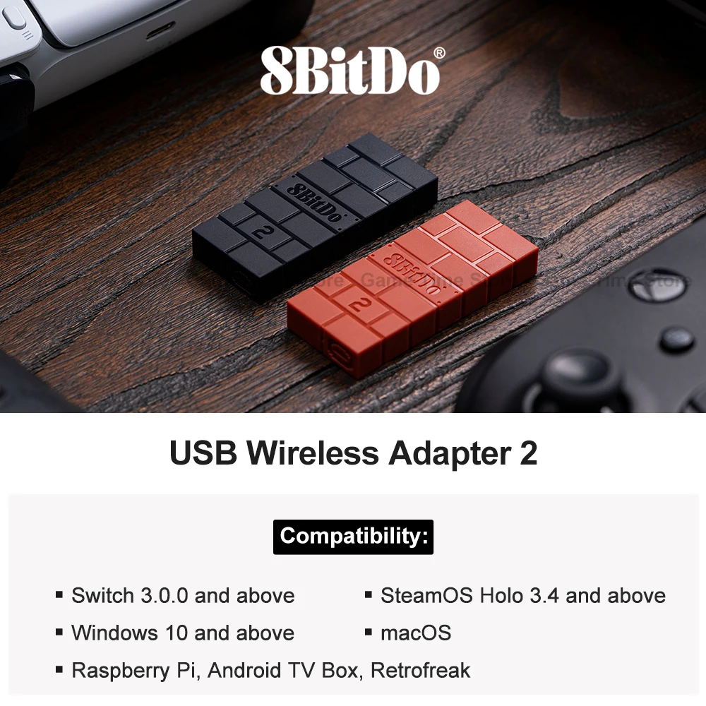 Adaptateur Bluetooth sans fil USB 2 pour pc mac raspberry pi nintendo  switch steam deck support ps5 xbox joycon controller