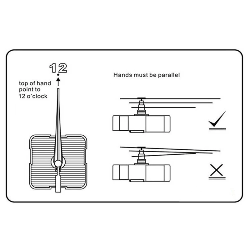 Y9RE Wood Clock Hands Mechanism with Hooks Clock Movement Replacement Kit for Clock 4