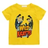 Wild Kratts Cartoon T-shirt Anime Print New Cotton Tshirt Children Fun Top Adventure Cartoon Tees Cool Boys Short Sleeve Clothes 1