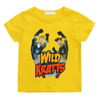 Wild Kratts Cartoon T-shirt Anime Print New Cotton Tshirt Children Fun Top Adventure Cartoon Tees Cool Boys Short Sleeve Clothes 1