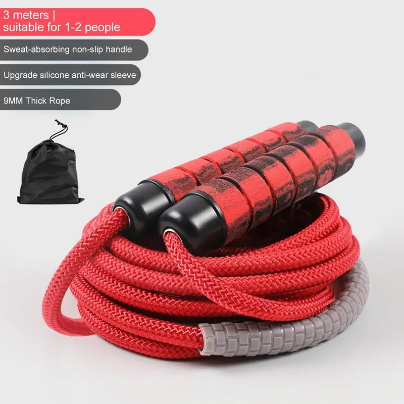 Group Skipping Rope Long Anti-Slip Handle for Double Unders Children Students Speed