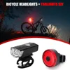 Cycling LED Lantern Bicycle Front Rear Light Set Bike USB Charge Headlight Light MTB Waterproof Taillight Bike Parts Accessories 1