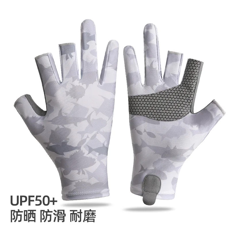 Outdoor Fishing Gloves Ice Silk Sunscreen Breathable Cycling Antislip