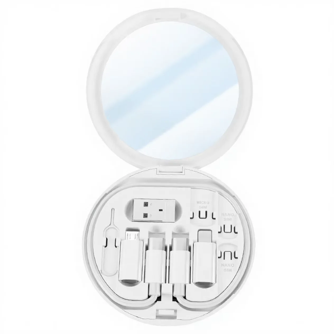 General Multifunctional 60W Type C Data Cable Set Fast Charge For IPhone Chargers Storage Box Card Pin Travel Box Phone Holder