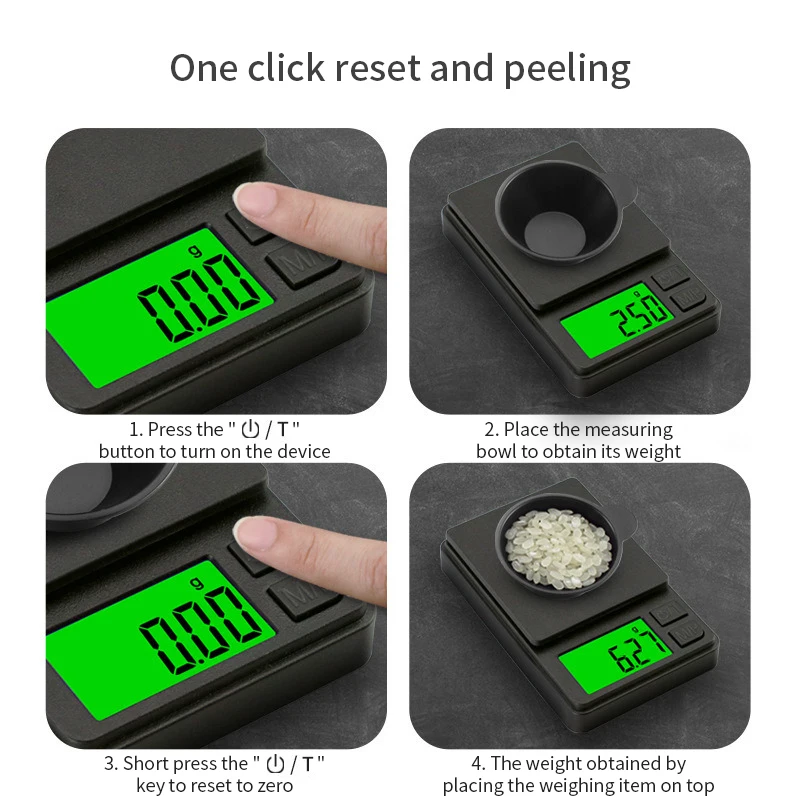High Precision Portable Digital Pocket Scale - 0.01g Accuracy, 100/500g Capacity for Jewelry and Kitchen Use