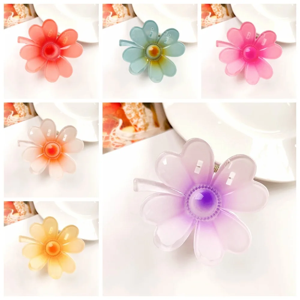 

Hairpin Flower Hair Clip Grab Clip Hair Accessories Beach Flower Hair Clip Plastic Korean Style Large Flower Hair Claw Summer