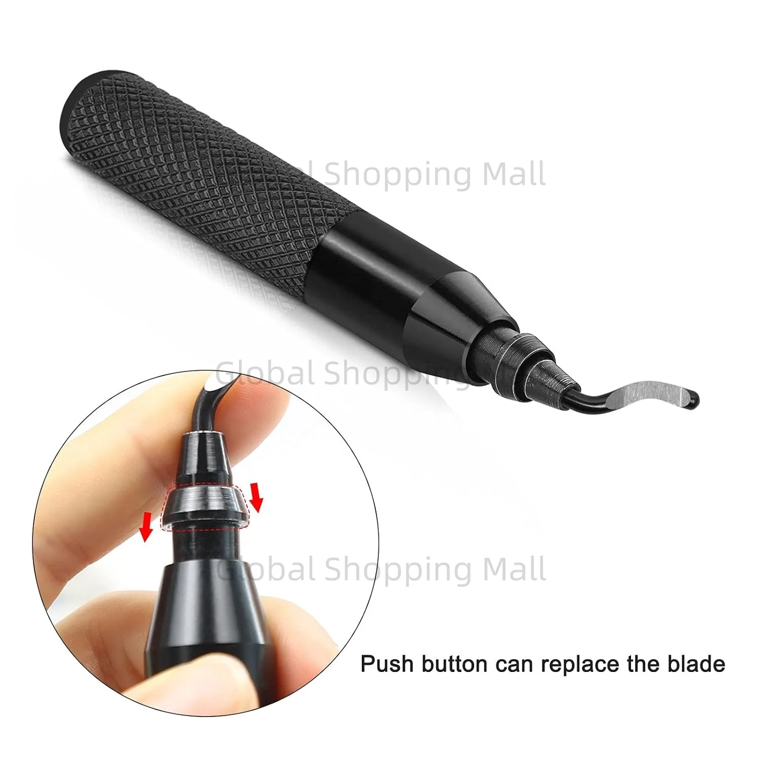 RB3000 핸들 버 금속 디버링 도구 10pcs BS1010 트리밍 블레이드 디버링 버 스크레이퍼 목재 플라스틱 리머 도구