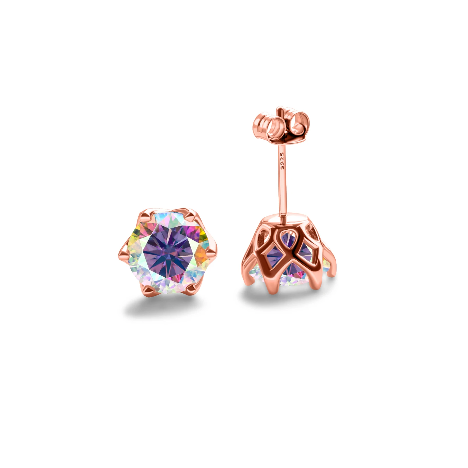 0,5/1 CT * 2 D Farbe Moissanit Ohrringe 925 Sterling Silber Mode Ohrring Edlen Schmuck Mit Zertifikat Frauen schmuck Für Party – Detail 19