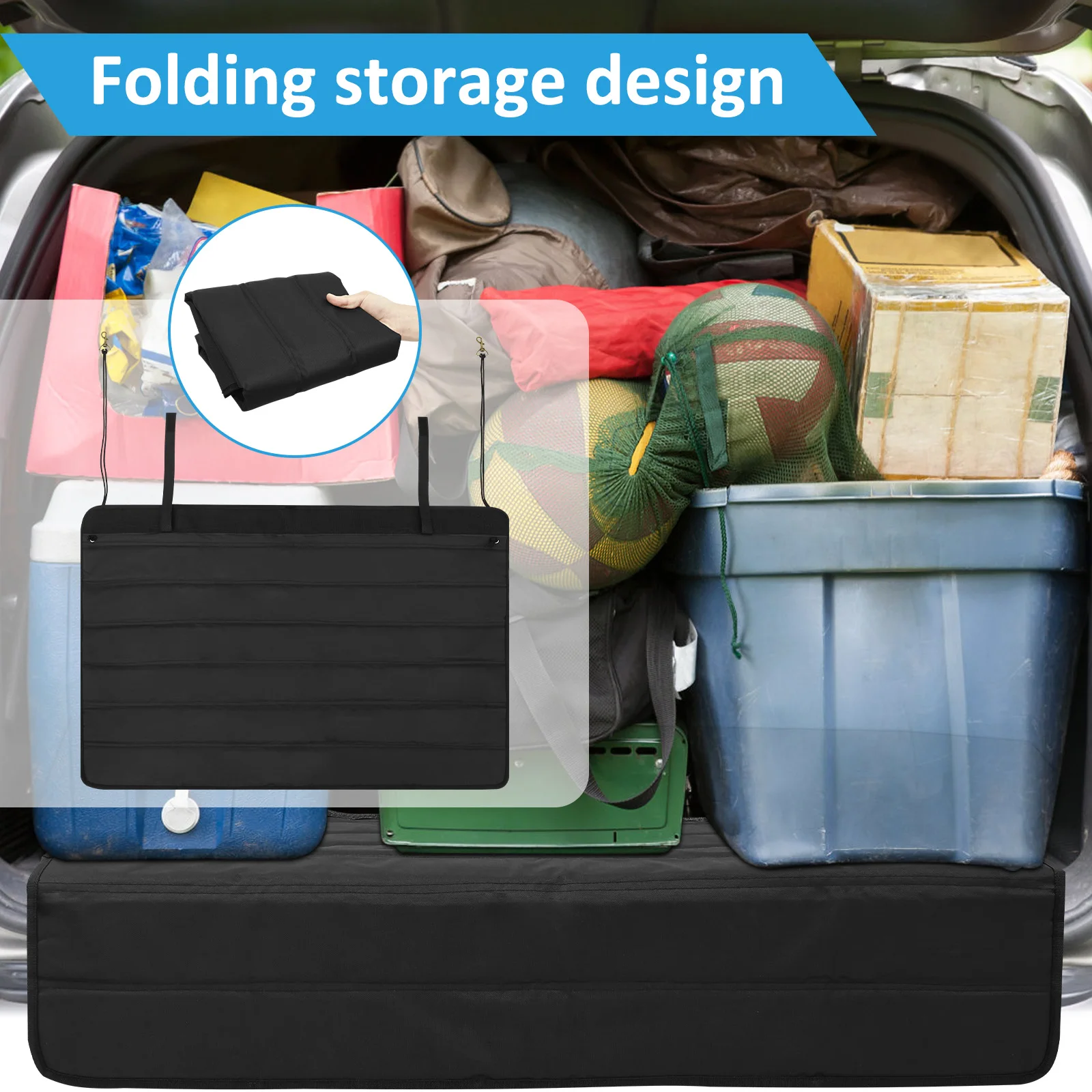 Nonslip Wear-Resistant Foldable Trunk Mat & Bumper Protector