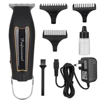 Machine de coupe de cheveux électrique professionnelle tondeuse à cheveux tondeuse à cheveux prise américaine 100-240 V (noir) 6