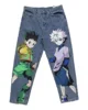 Harajuku Anime New Hunter x Hunter Graphic High Waist Jeans wide leg jeans Streetwear Y2K Jeans for Men Women Wide Trouser Pants 1