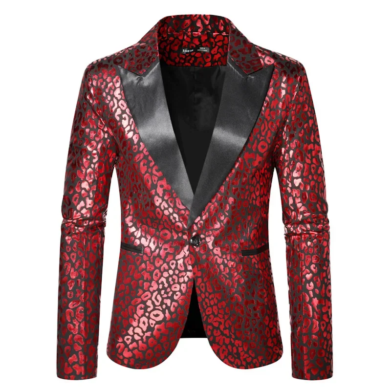 Autumn/Winter New Fashion Trend Men's Casual One Button Suit Personalized Top