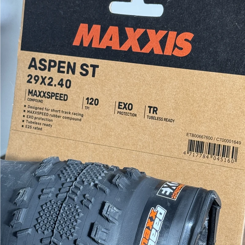 MAXXIS ASPENチームスペック170TPI 29X2.4チューブレス2本 Maxxis Aspen Folding Tire - TeamSpec | MaxxSpeed | EXO ONE70