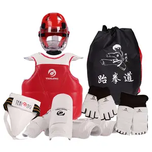 Taekwondo Combat Protective Gear Training Set Actual Combat Equipment  Thicken Competition Martial Arts Protective Gear Set - AliExpress