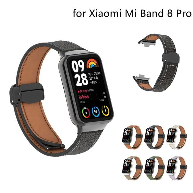 For Mi Band 8 Strap Leather Watch Band for Xiaomi Band 8 Smart watch  Bracelet Correa for xiaomi mi band 8 correa mi band 8 Belt - AliExpress