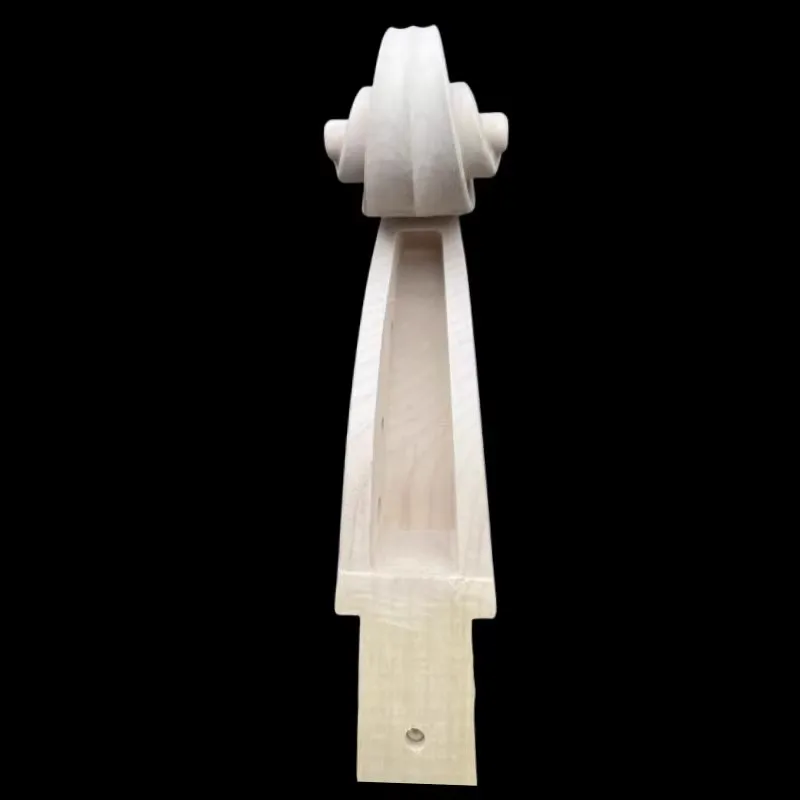 Unfinished Cello Neck cello for 4/4 3/4 1/2 1/4 head Scroll Maple Full size Unvarnished DIY Cello parts accessories