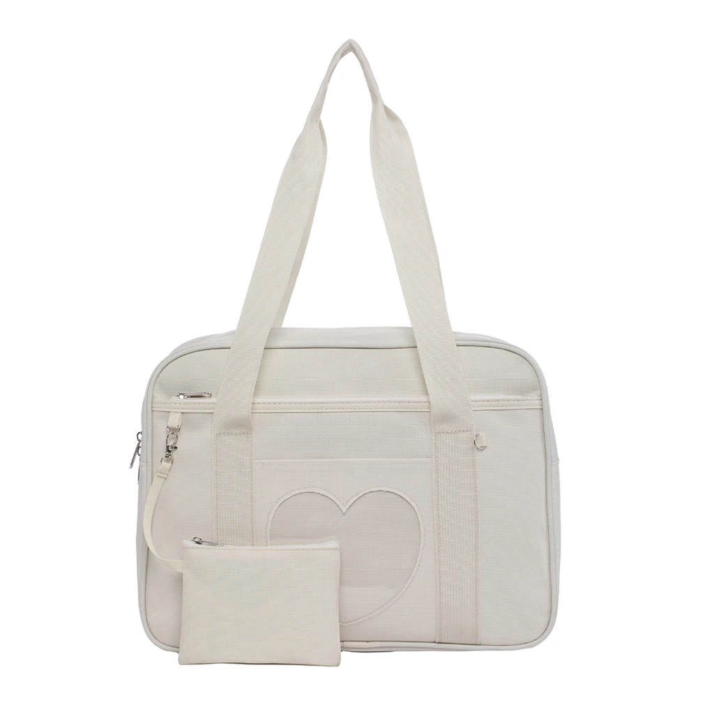 Cute Jk Uniform Shoulder Bag Cute Japanese High School Girls Girl PU Leather Totes Big Handbags Book Bag