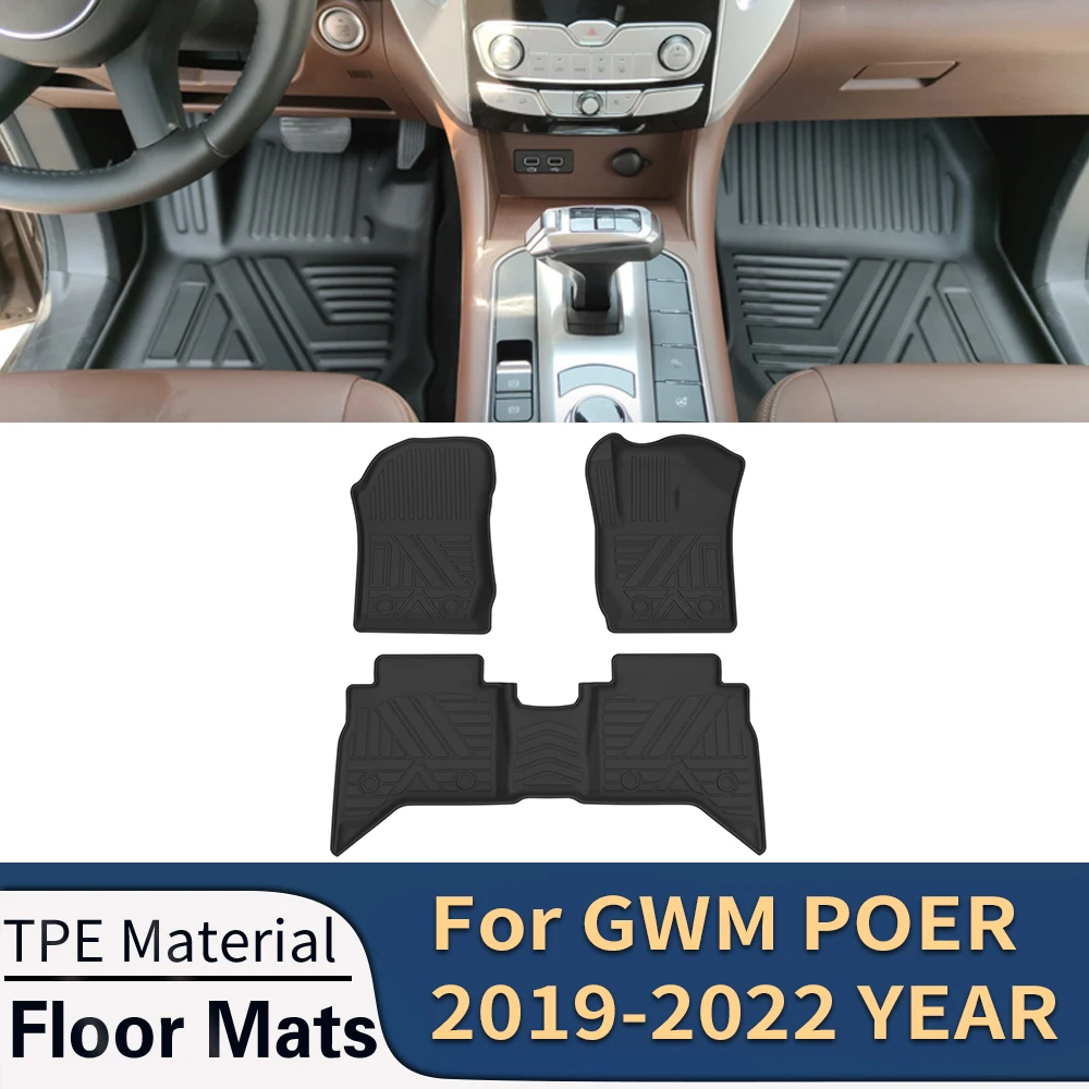 For GWM POER Cannon Ute P Series 20192022 LHD RHD Auto Car Floor Mats