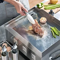 Electric Griddle, Non-Stick Flat Top Grill Commercial Electric Countertop Griddles Stainless Steel Adjustable Temperature Contro 2