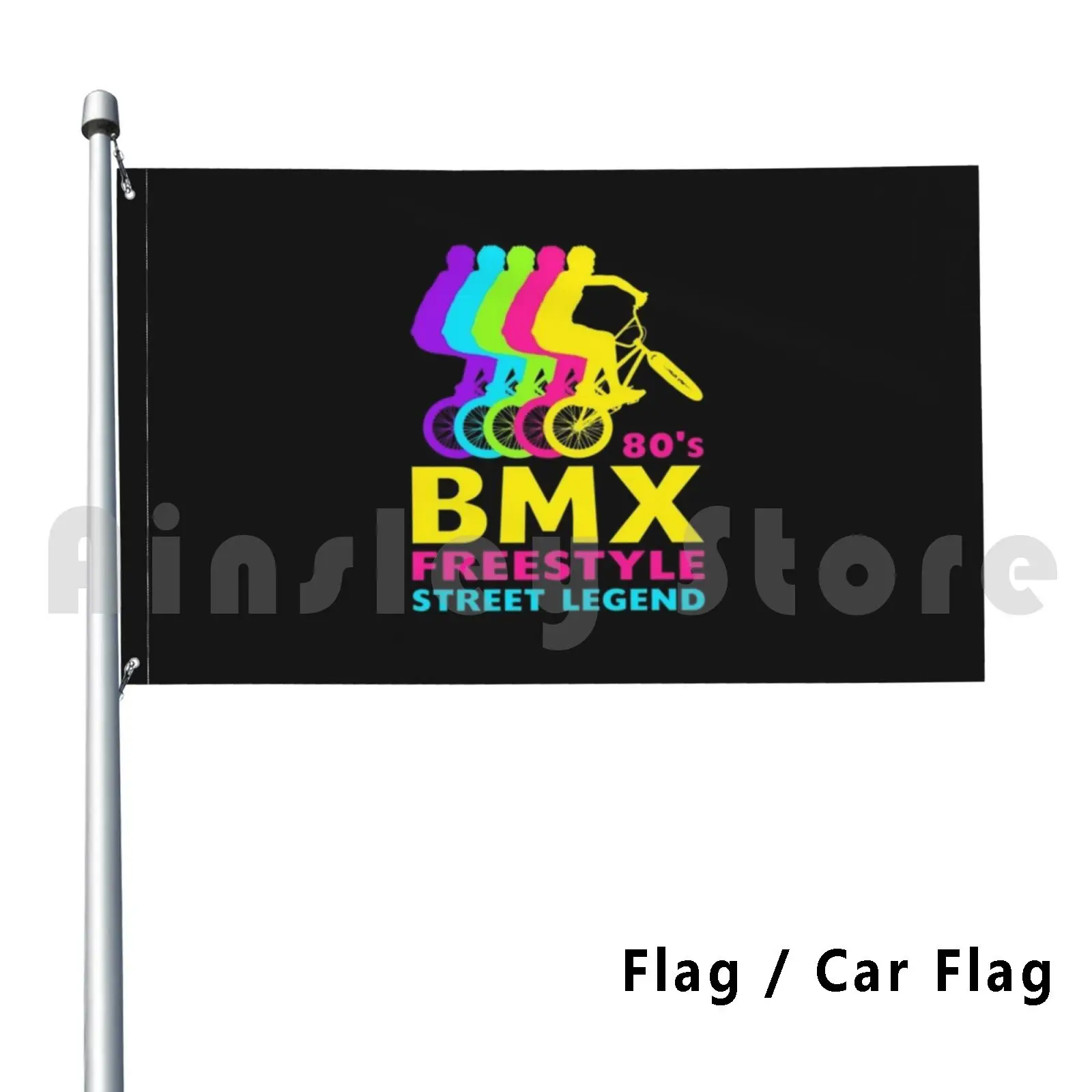 Bmx 80'S Freestyle Street Legend Retro Vintage 1980'S Bmx Bike Flag Car Flag Funny Bmx 1982 Bicicletta