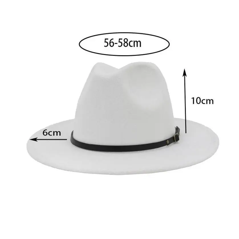 1 Pcs Handsome Men/Women New Arrival Wool Top Hat Jazz Retro Black Wool Gentlemen Hat Flat Brimmed Wide Brim Hat Woman Gifts