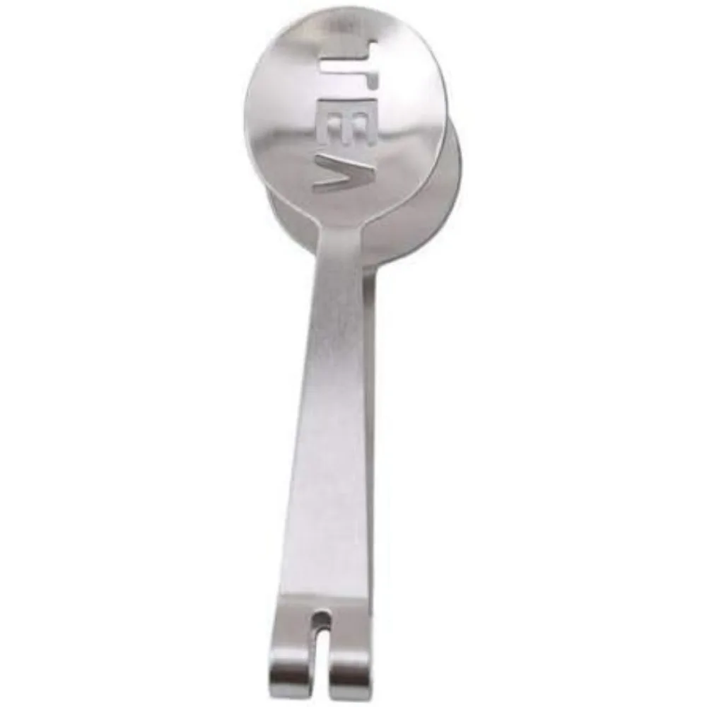 Teabag Tong Strainer Holder Spoon Shaped Tea Bag Squeezer/Holder Gadget, Round Stainless Steel Kitchen Bar