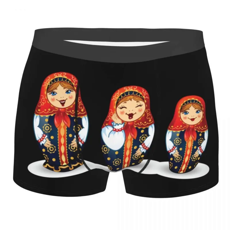 

Russian Traditional Art Matryoshka Doll Underwear Male Custom Nesting Doll Boxer Shorts Panties Briefs Breathable Underpants