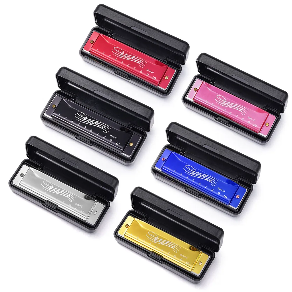 

10 Holes Key Of C Blues Harmonica Mouth Organ Beginners Educational Toys Gifts Eaching Playing Gift WIDELY SPACED NOTES Toys