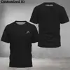New Men Fitness Short Sleeve Men's Solid Color Printed Tennis Clothing Breathable Head Badminton Sports Clothing Golf Clothing 1
