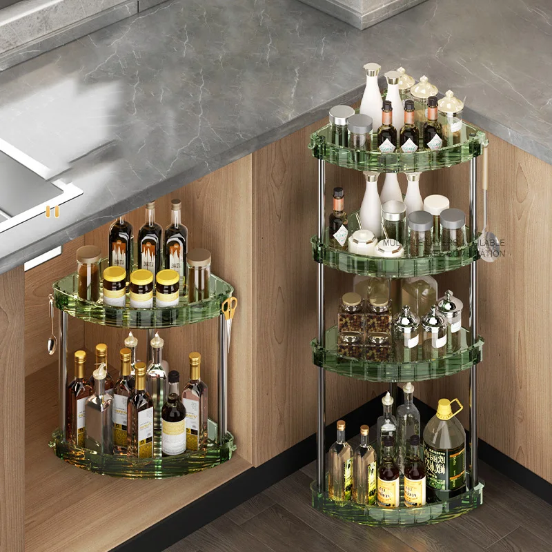 Bathroom Shelf Countertop Triangle Organizer Multi-Layer Washstand Corner Rack Multifunctional Kitchen Corner Storage Rack 6