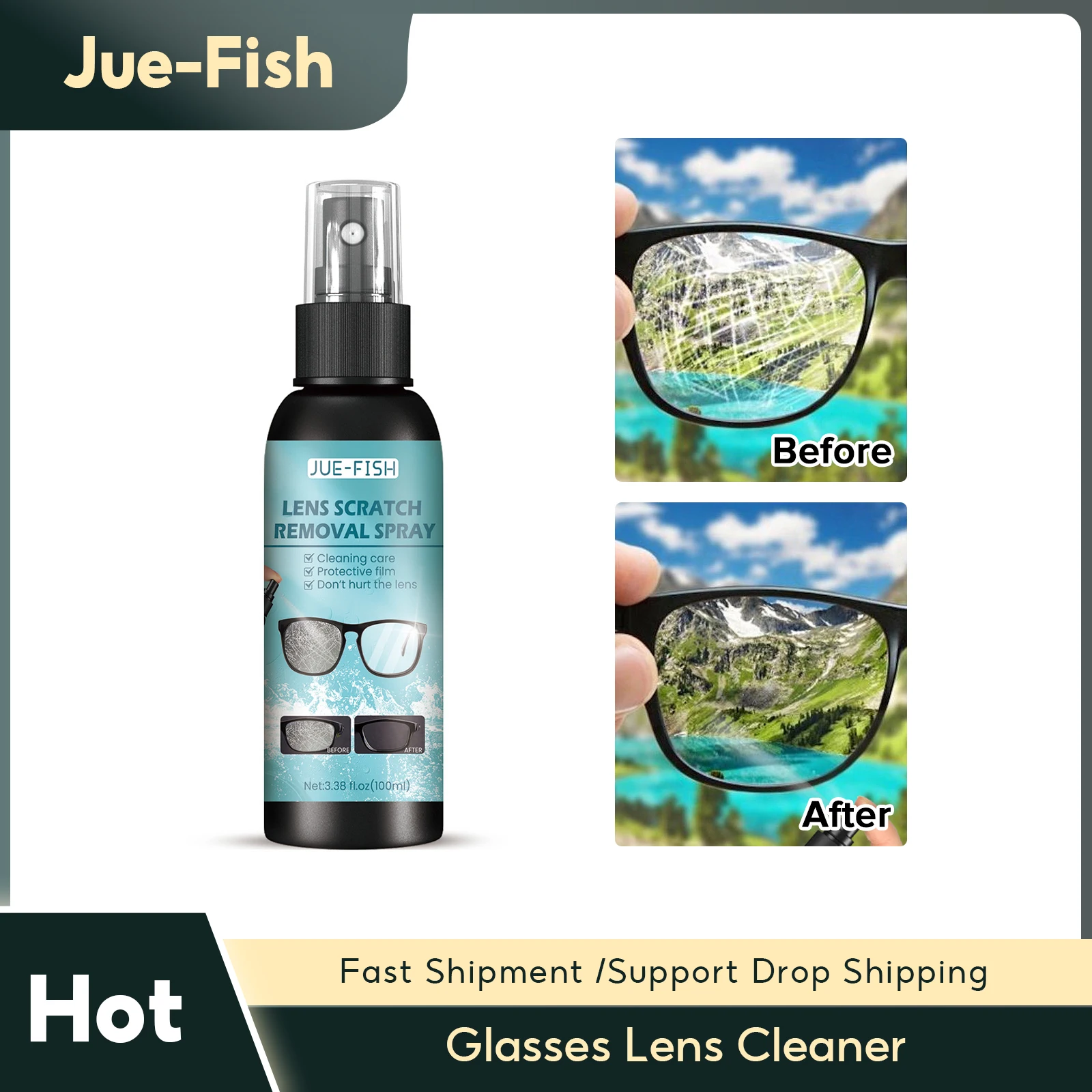 Glasses Lens Cleaner Eyeglass Scratch Removal Spray Lens Fingerprints Dust  Oil Cleaner Household Anti Fog Glass Repair Liquid - AliExpress