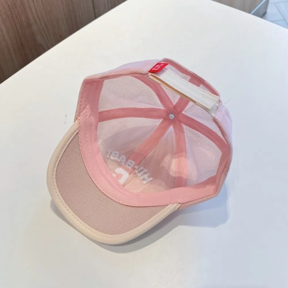 Ins Korean Baby Baseball Cap Summer Letter C Children Peaked Hat Embroidered Mesh Sports Visot Cap Outdoor