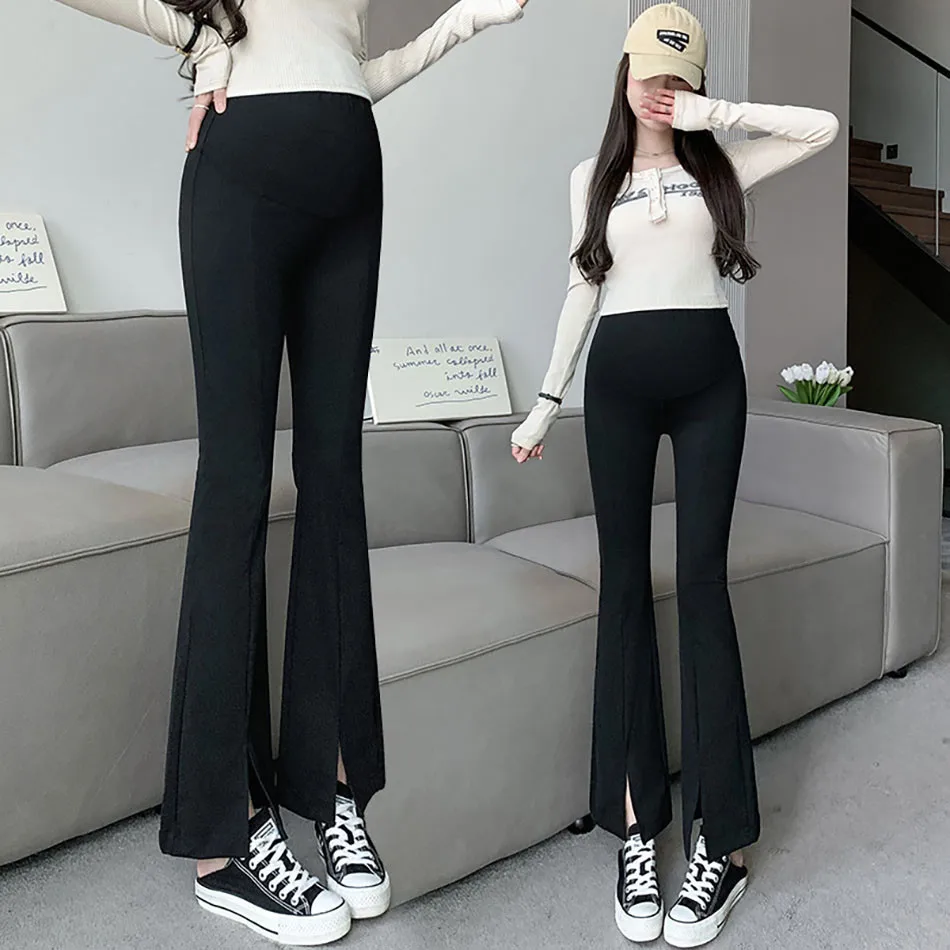 여성용 스트레이트 플레어 팬츠, 임산부 의류, 고탄성 논필링, 두꺼운 전면 스플릿, 캐주얼 편안한 밸리 팬츠 Best Top5 여성용 스트레이트 플레어 팬츠, 임산부 의류, 고탄성 논필링, 두꺼운 전면 스플릿, 캐주얼 편안한 밸리 팬츠 Best Top5
