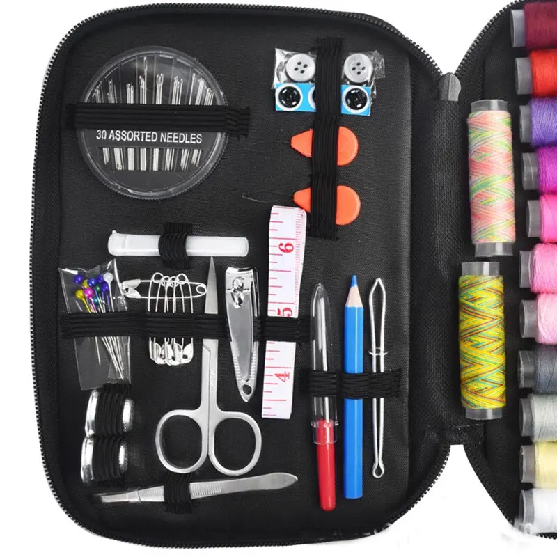 Sewing Kits 97pcs With Case Portable Supplies For Home Traveler Adults Beginner Emergency Contains Thread