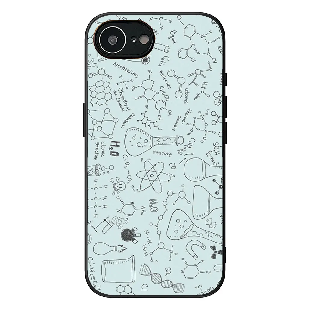Science-Themed Silicone Phone Cover with Chemistry Design