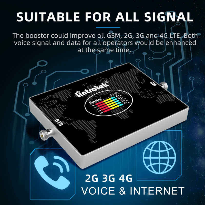 Lintratek 5 밴드 셀룰러 증폭기, LTE B28 700 B20 800 900 1800 2100 2600 신호 리피터, 850 B5 2G 3G 4G 휴대폰 부스터