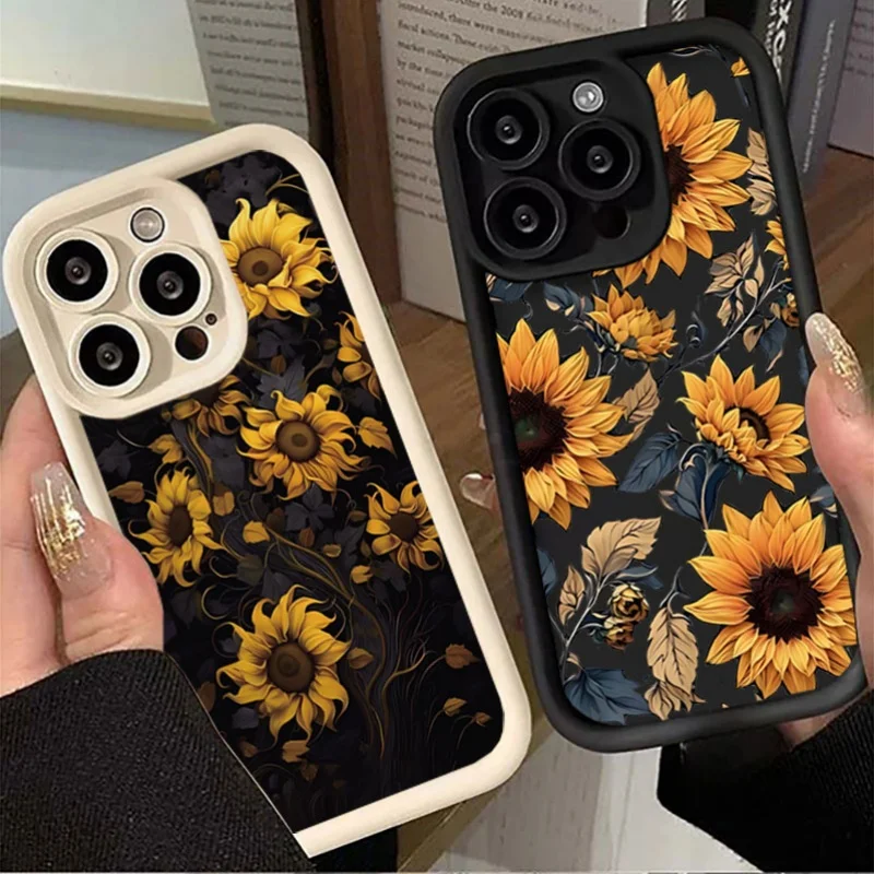 Sunflower Pattern Soft Phone Case Cover