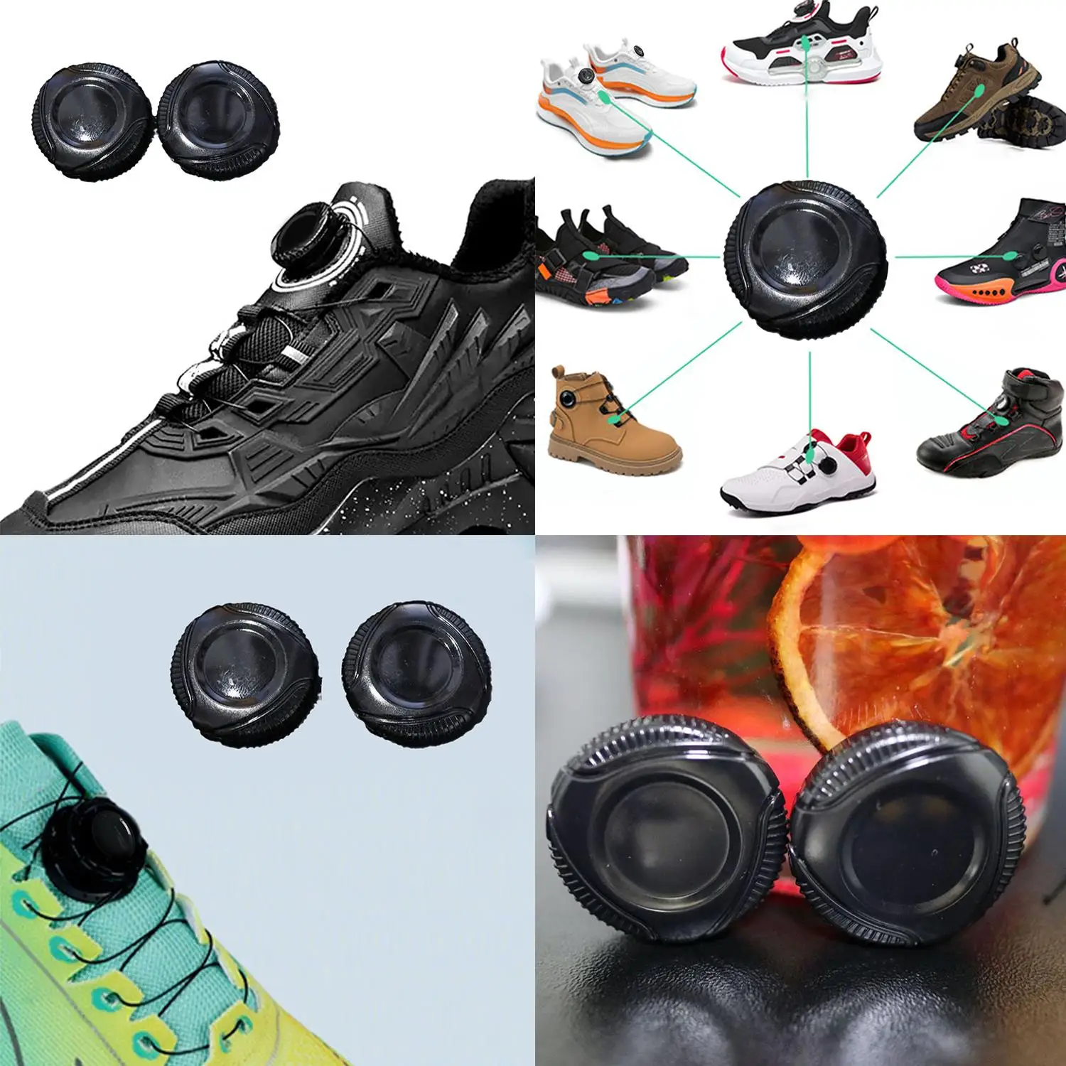 Portable Rotating Automatic Buckle Shoes Revolving Buckle Elastic No Tie Tight-loose Repair Rotate Button