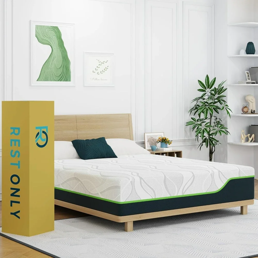 King Size Mattress for Pressure Relief,12 Inches Cooling Gel Memory Foam Hybrid Mattress, King Mattress in a Box with Individual 6