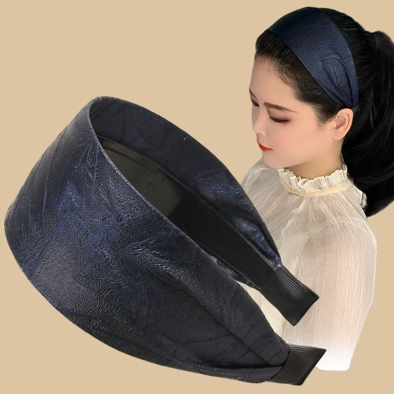 Neu eingetroffenes französisches Stirnband mit breiter High-End-Haarband-Abdeckung für weißes Haar und dekorieren Haarschmuck-Stirnbänder für Frauen