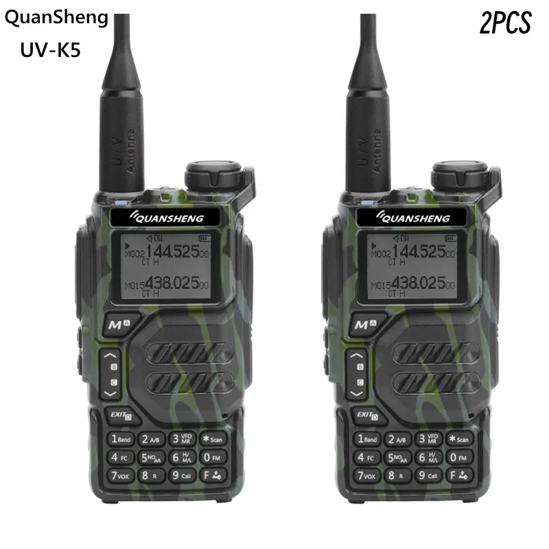 Quansheng Uv K5 Radio 50-600Mhz Rx Walkie Talkie Vhfuhf 136-174Mhz 400-470Mhz Rx Tx Entrambi Dtmf Vox Fm Air Band Wireless Freq Copy