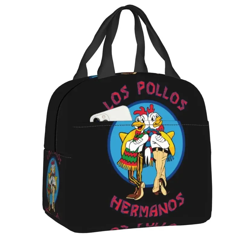 

Los Pollos Hermanos Breaking Bad Thermal Insulated Lunch Bag Women Portable Lunch Container for School Storage Food Bento Box