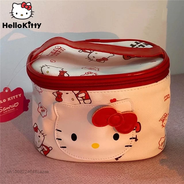 Hello Kitty Cosmetic Bags Sanrio Storage Box Make Up Case Lipstick Bag  Kawaii Makeup Purse Travel Organizer Zipper Accesorios - AliExpress