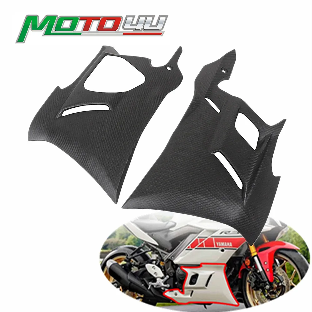 

MOTO4U для YAMAHA YZF-R3 R3 2020 2021 2022 2023 2024 из чистого углеродного волокна Обтекатели боковые панели комплекты крышек
