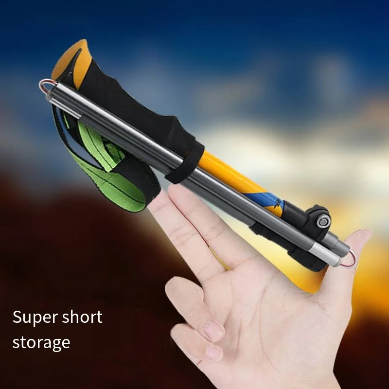 Aluminum Alloy Outdoor Telescopic Hiking Stick, Ultra Light Cane, Folding Cane, Hiking Stick, Carbon Free CaneHiking Accessories